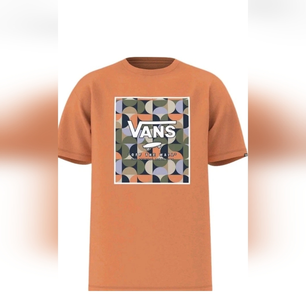 Men's L Vans Off The Wall Graphic T-shirt Classic Block Skateboard Copper Tee - Picture 2 of 3